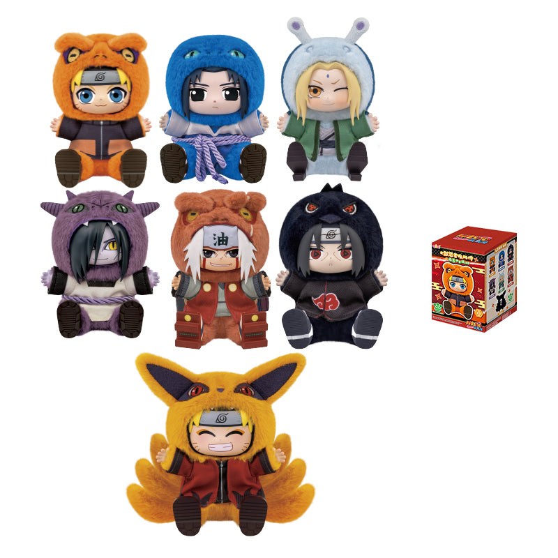 TOP TOY NARUTO Shippuden Cute Beast Sitting Party plush blind box