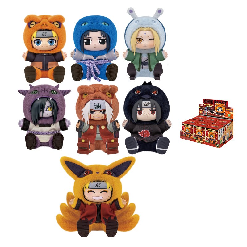 TOP TOY NARUTO Shippuden Cute Beast Sitting Party plush blind box