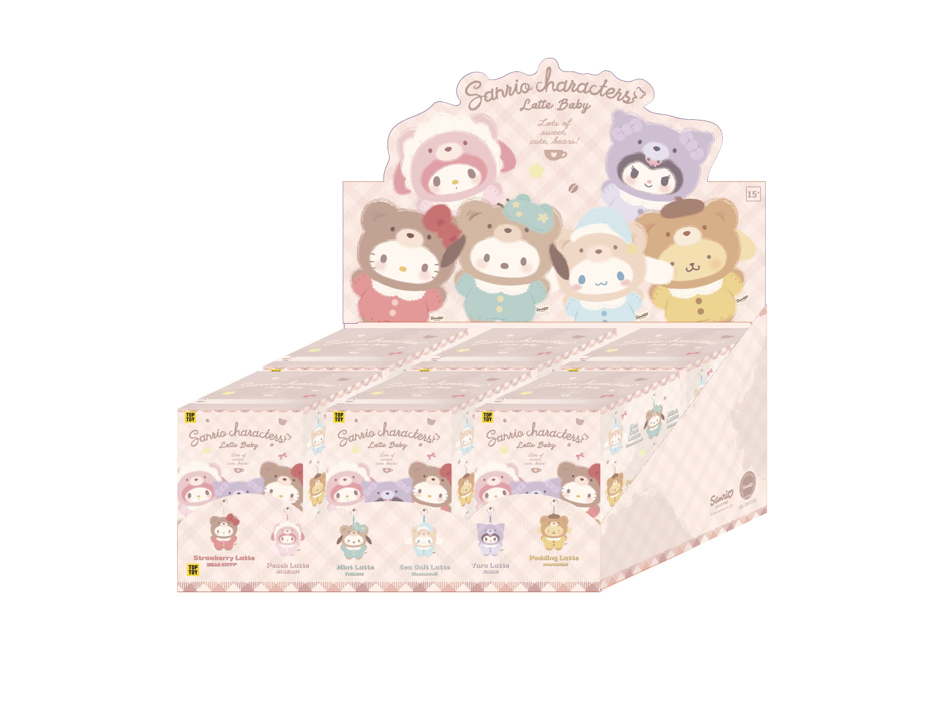 Sanrio Characters — Latte Baby Vinyl Plush Blind Box (TOP TOY) TOP TOY Sanrio Characters Latte Baby vinyl plush blind box