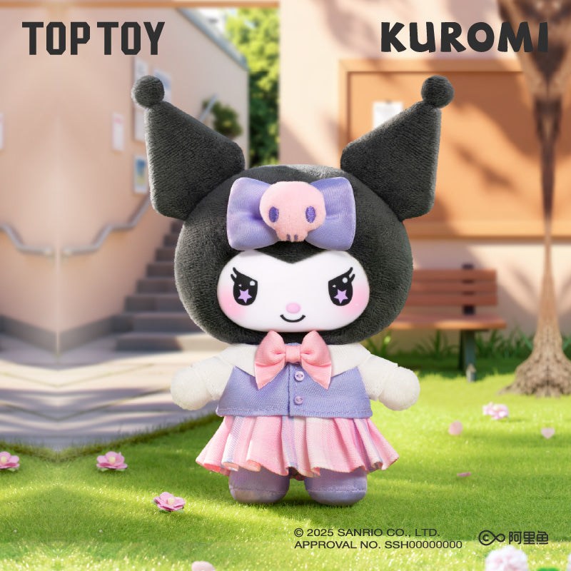 Sanrio Kuromi — School Life Plush Pendant Blind Box (TOP TOY) TOP TOY Sanrio Kuromi School Life plush pendant blind box