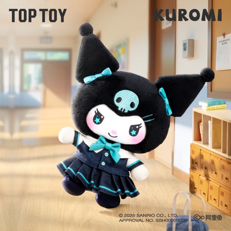 Sanrio Kuromi — School Life Plush Pendant Blind Box (TOP TOY) TOP TOY Sanrio Kuromi School Life plush pendant blind box