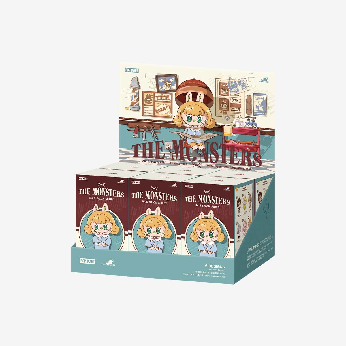 THE MONSTERS — Hair Salon Vinyl Plush Pendant Blind Box | POP MART THE MONSTERS — Hair Salon Vinyl Plush Pendant Blind Box | POP MART