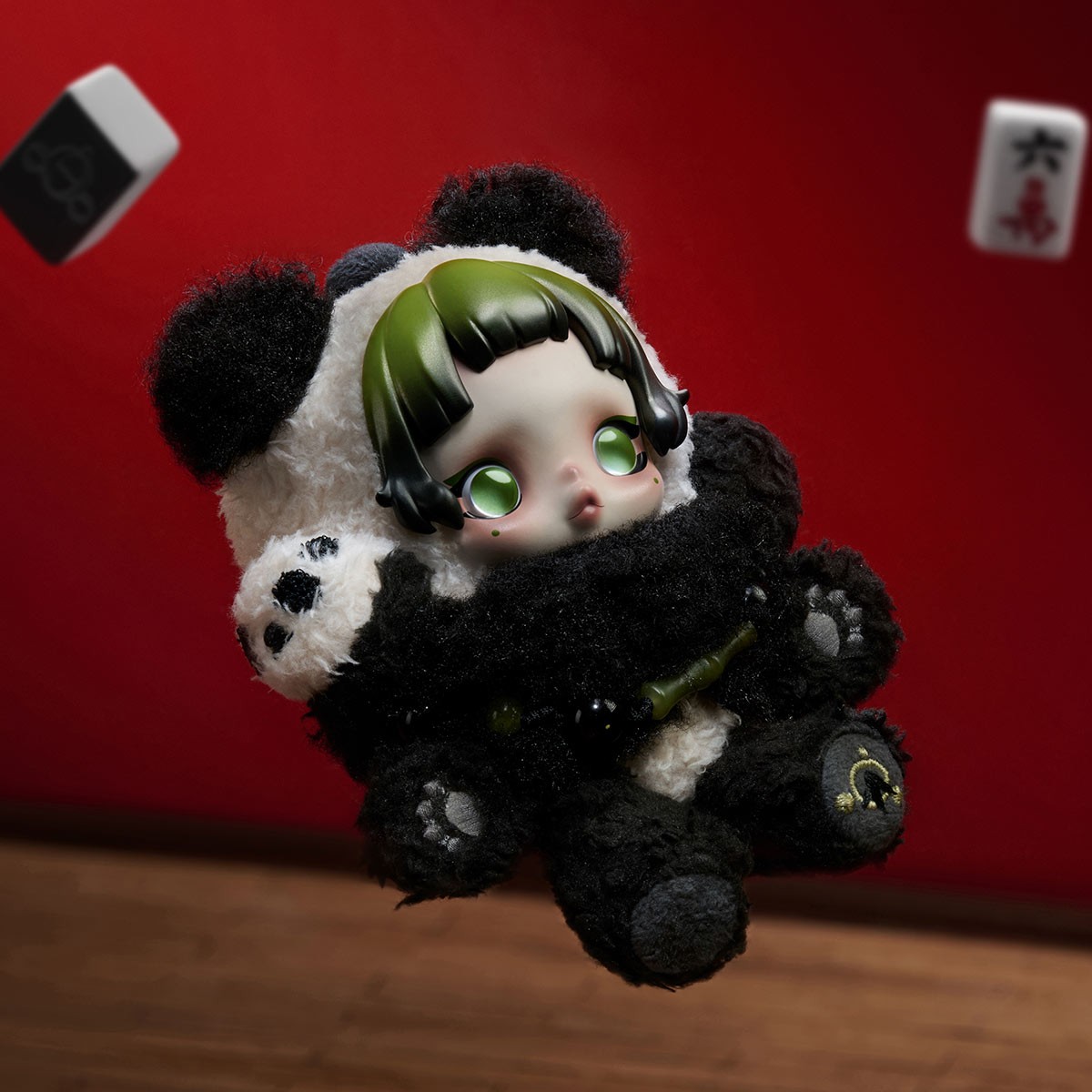 SKULLPANDA — Lazy Panda Plush Doll Pendant | POP MART SKULLPANDA — Lazy Panda Plush Doll Pendant | POP MART